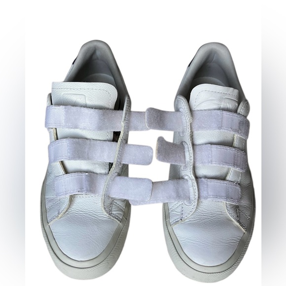 Veja Women's 8 Recife Sneakers 3 Strap Extra White Royal Blue Sustainable Vegan - Picture 13 of 15